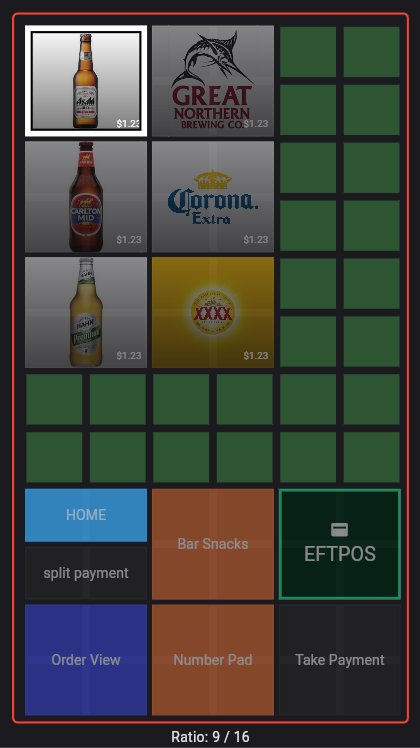 A 12 by 6 grid layout for a mobile device