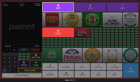 A 30 by 34 grid layout for a widescreen device