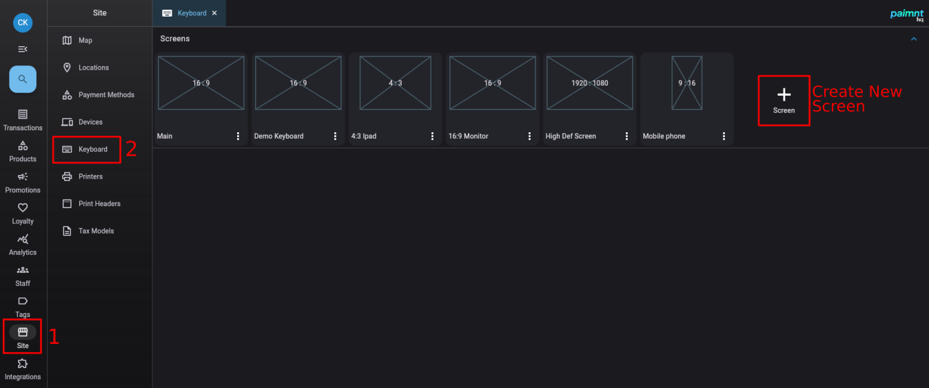 Creating a New Screen