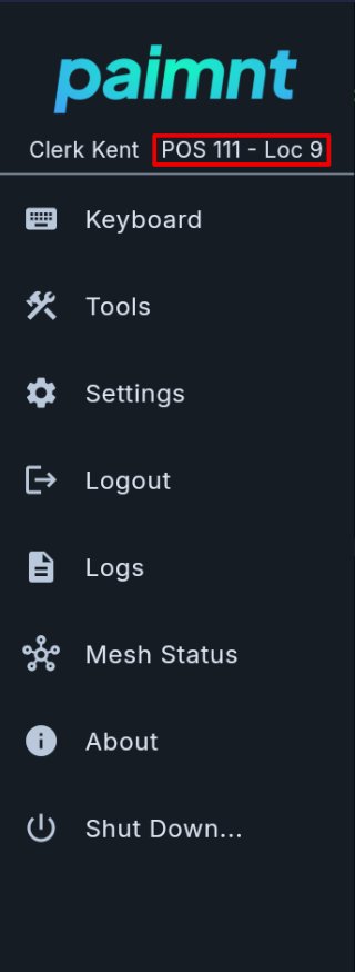 The terminal number and location